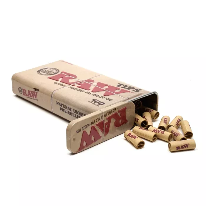 Raw - Pre Rolled Tips Tin - 100 /Tin