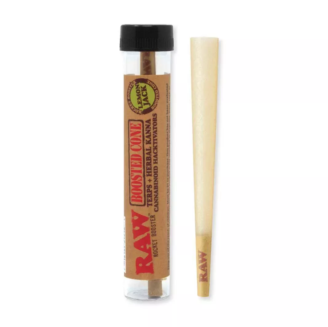 RAW Rocket Booster Lemon Jack Cones – Bold, Terpene-Infused Flavor