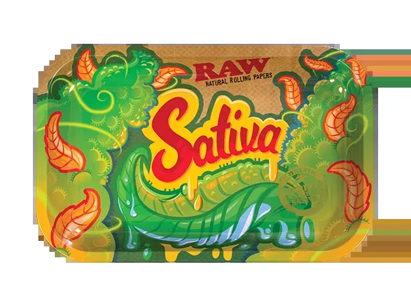 RAW Strain-Themed Metal Rolling Tray – Durable & Stylish Smoking Accessory