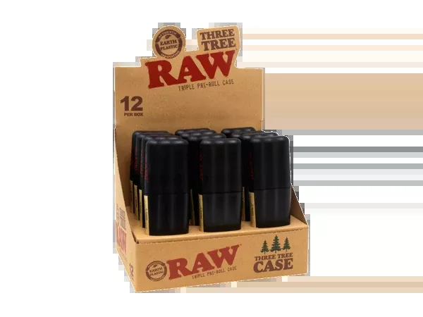 RAW Three Tree Triple Pre-Roll Case – 12-Count Display