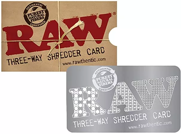 RAW Three-Way Shredder Card – Portable Wallet Grinder