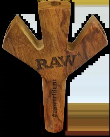 RAW Trident Wooden Triple Holder – Limited Edition 3-Cone Accessory