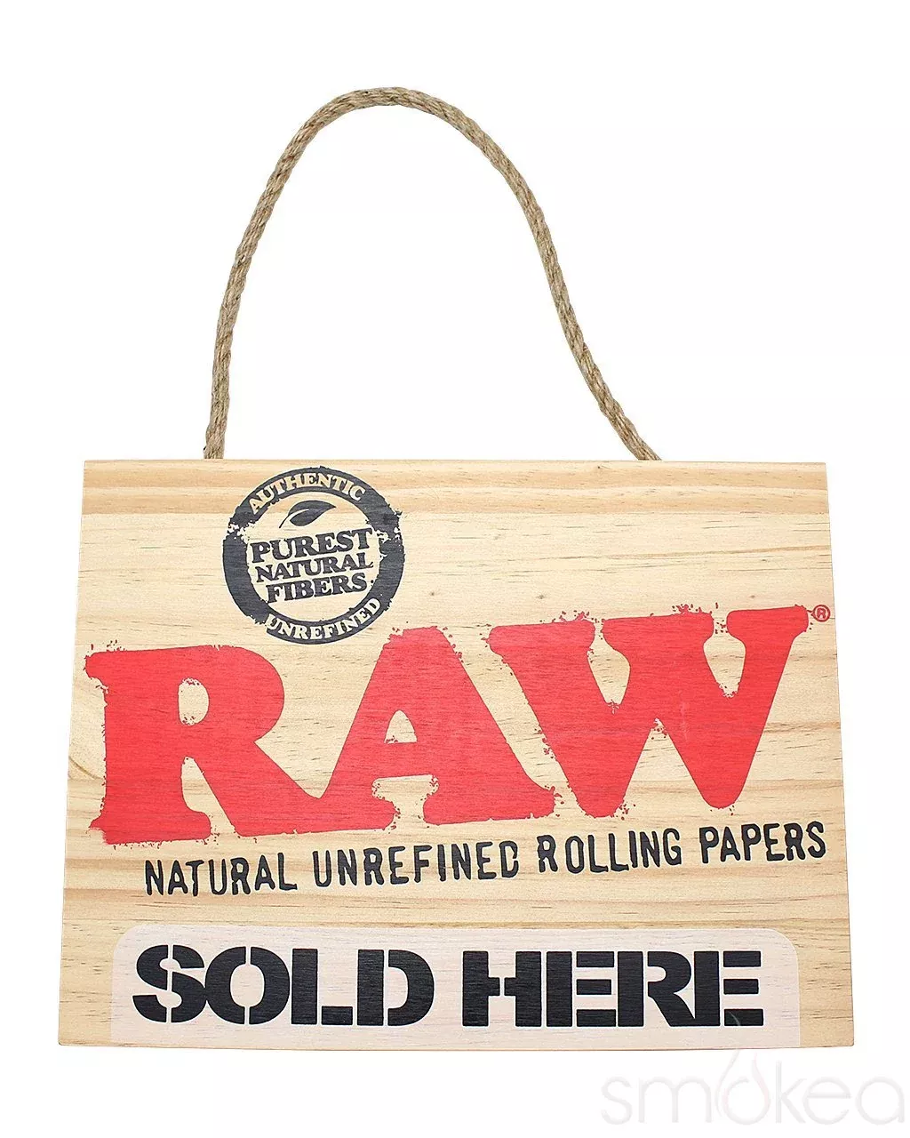 RAW Wooden "Sold Here" Sign – Authentic Wall Decor
