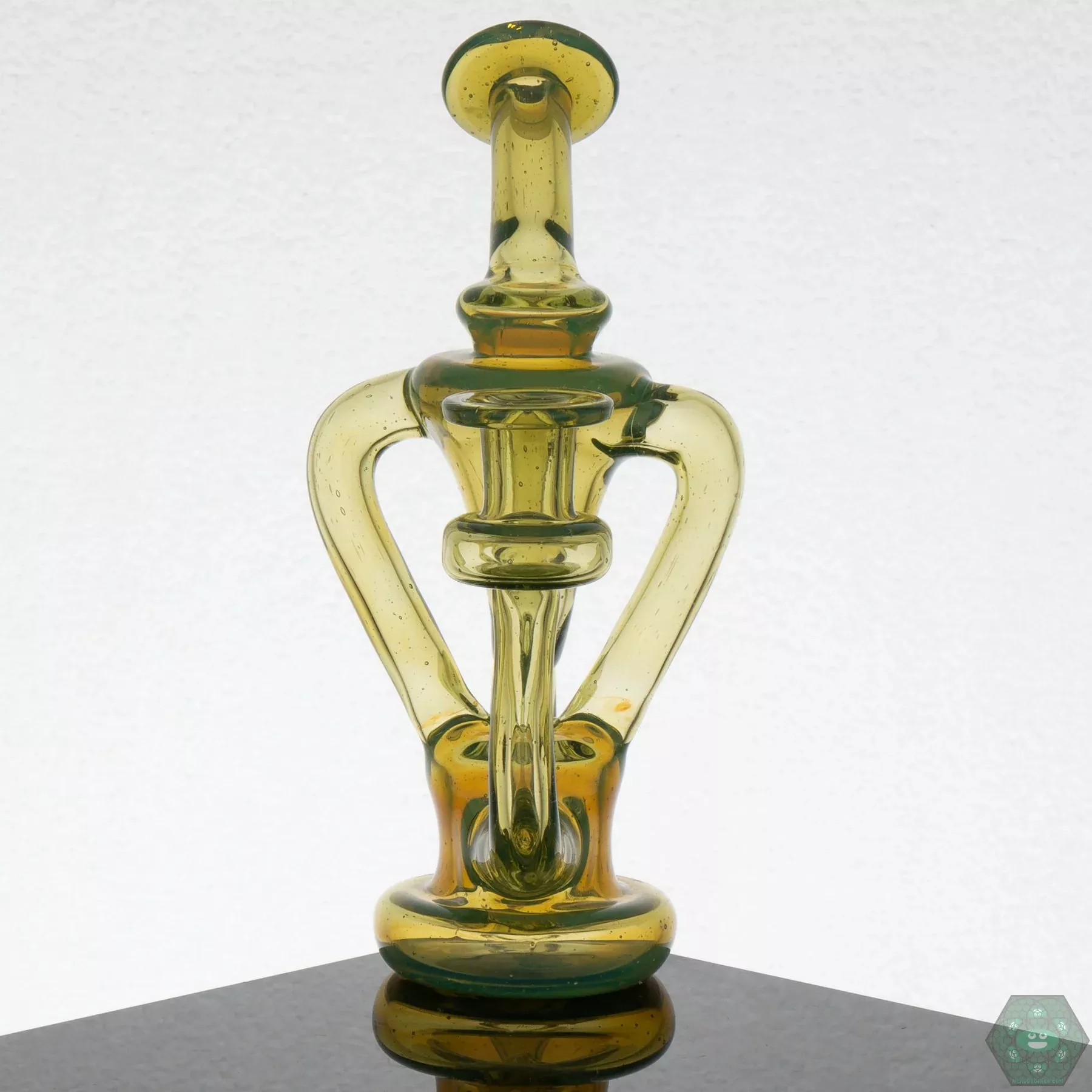 Real Trash Fire Trashcycler V2 - Green CFL Glass Recycler Rig