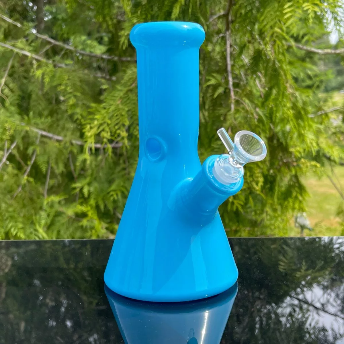 *Reduced* Bright Blue 8.5″ Thick 9mm Bong