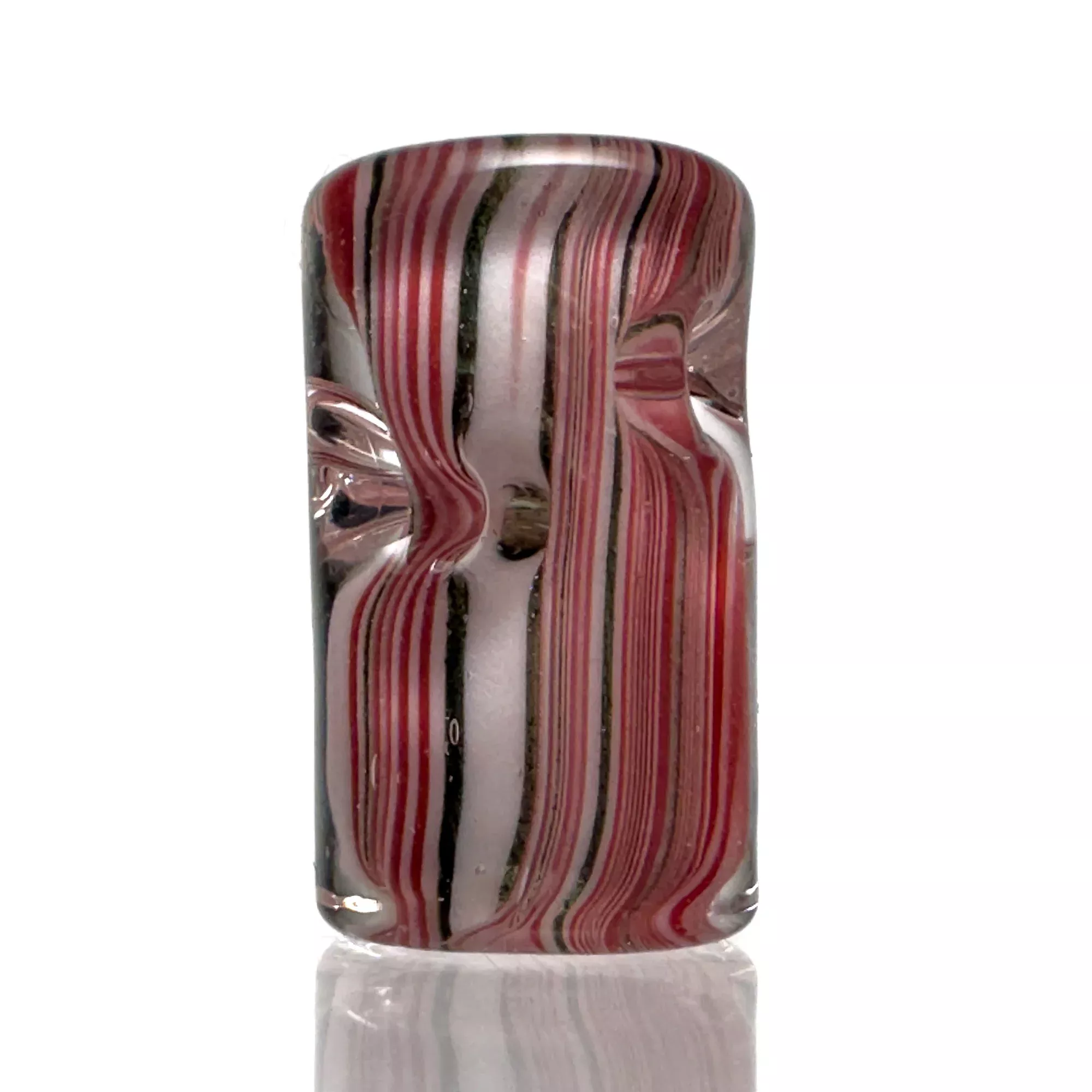 RekTipz - Glass Tip - 12mm - Red & Black Linework