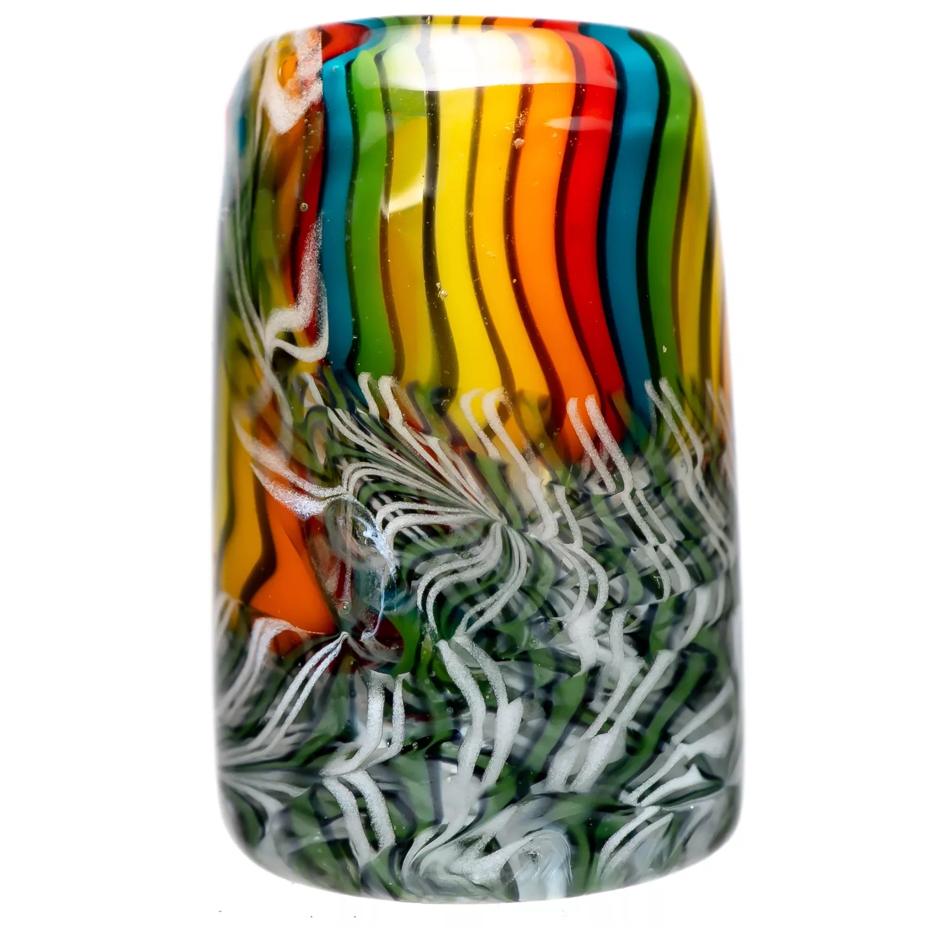 RekTipz - Glass Tip - 14mm - Rainbow & White
