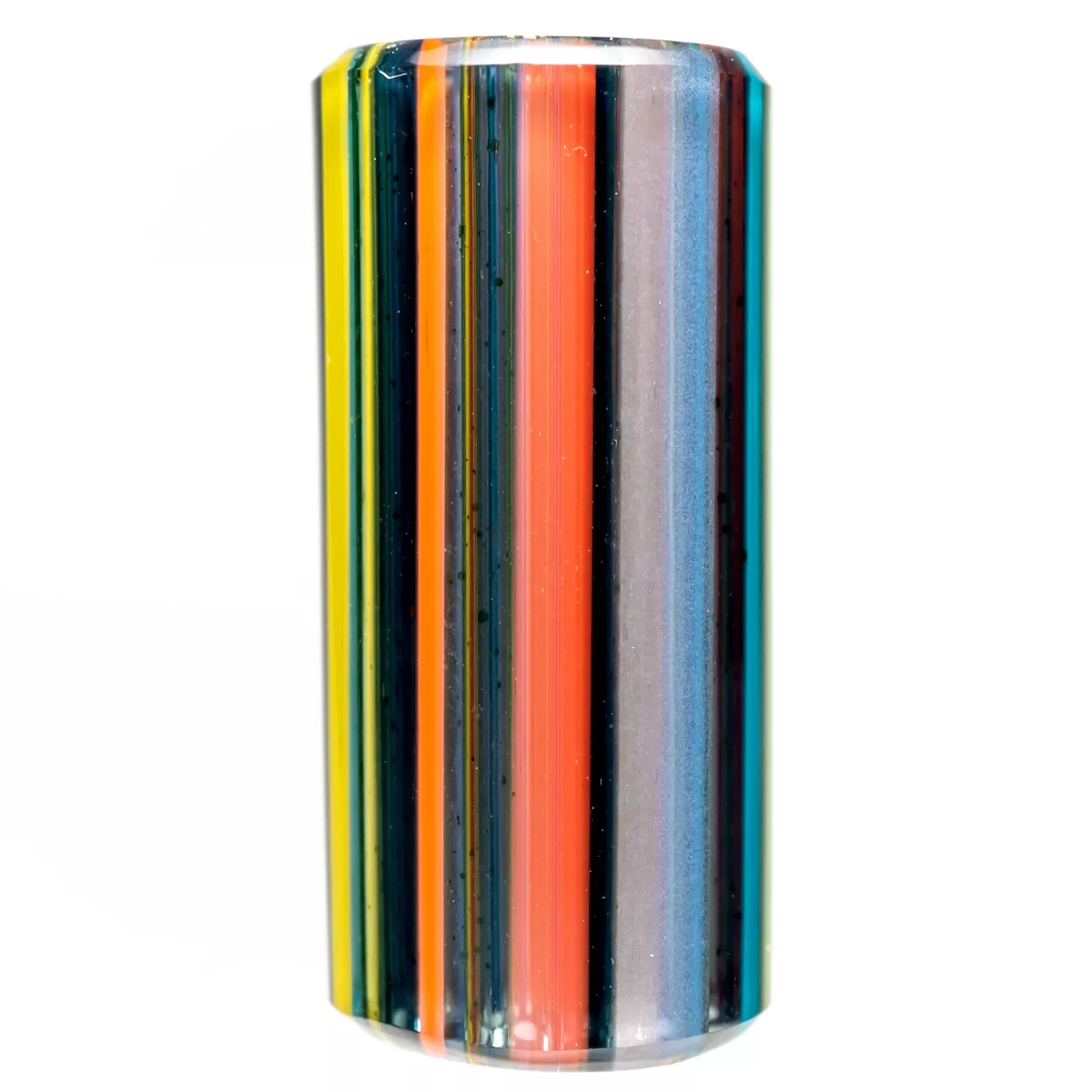 RekTipz - Glass Tip - 6 Shooter - 10mm - Rainbow Sparkle Stripe