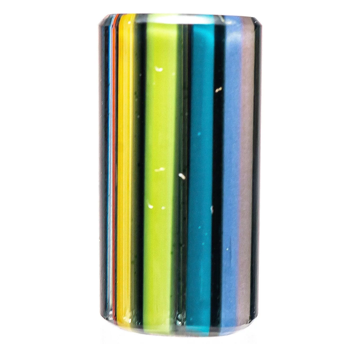RekTipz - Glass Tip - 6 Shooter - 9mm - Rainbow Sparkle Stripe
