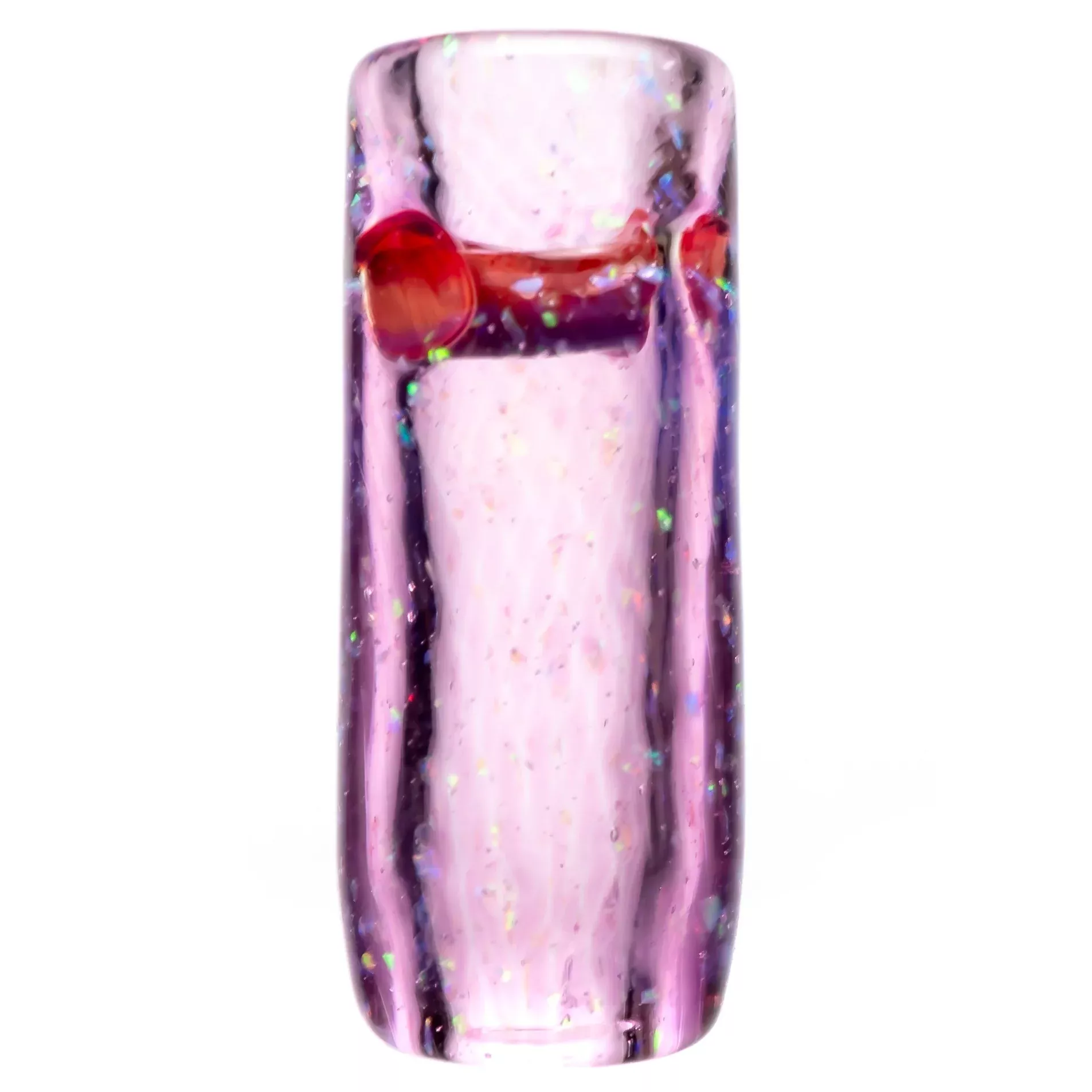RekTipz - Glass Tip - XL - 12mm - Cropal Pink Slyme w / Red