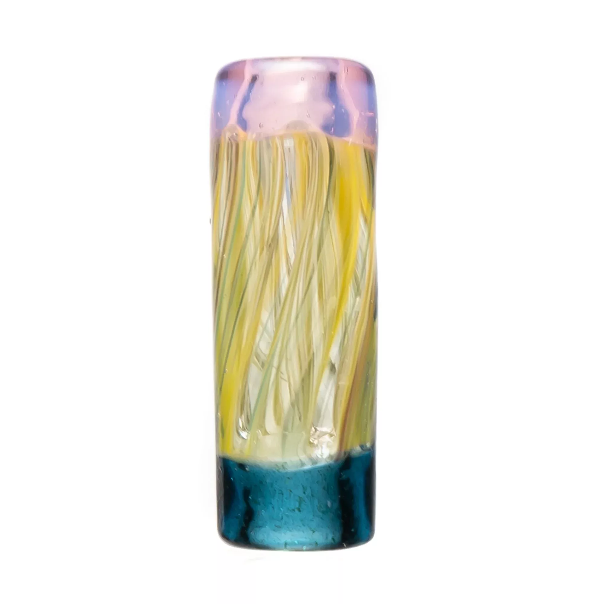 RekTipz - Glass Tip - XL - 12mm - Yellow Swirl w / Pink Slyme & BSD Tips