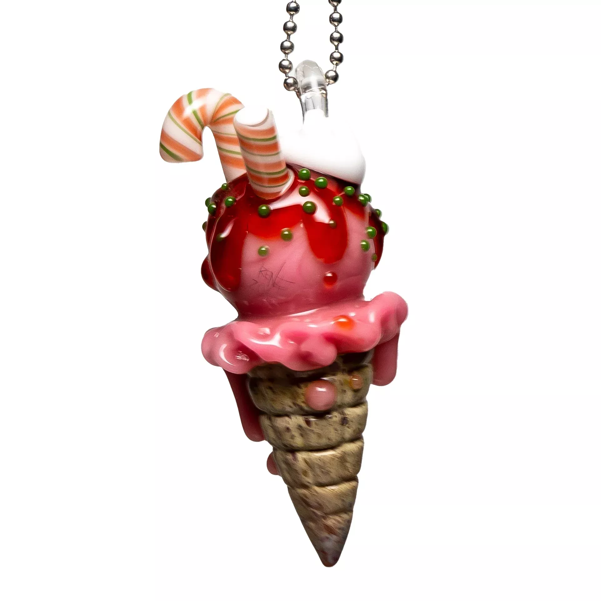 Renee Patula - Pendant - Candy Cane Cone