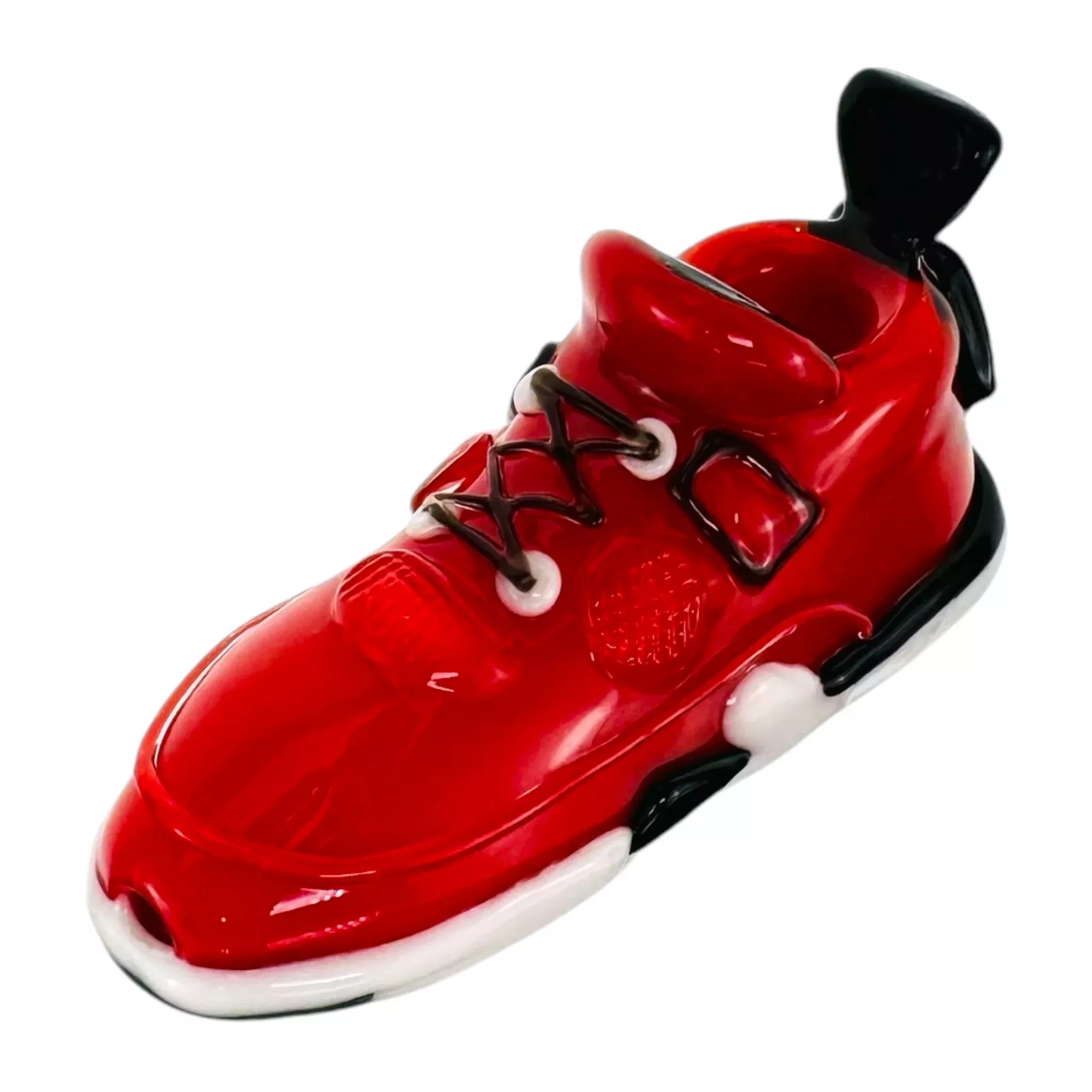 Retro Highz Glass Shoe Hand Pipe Red