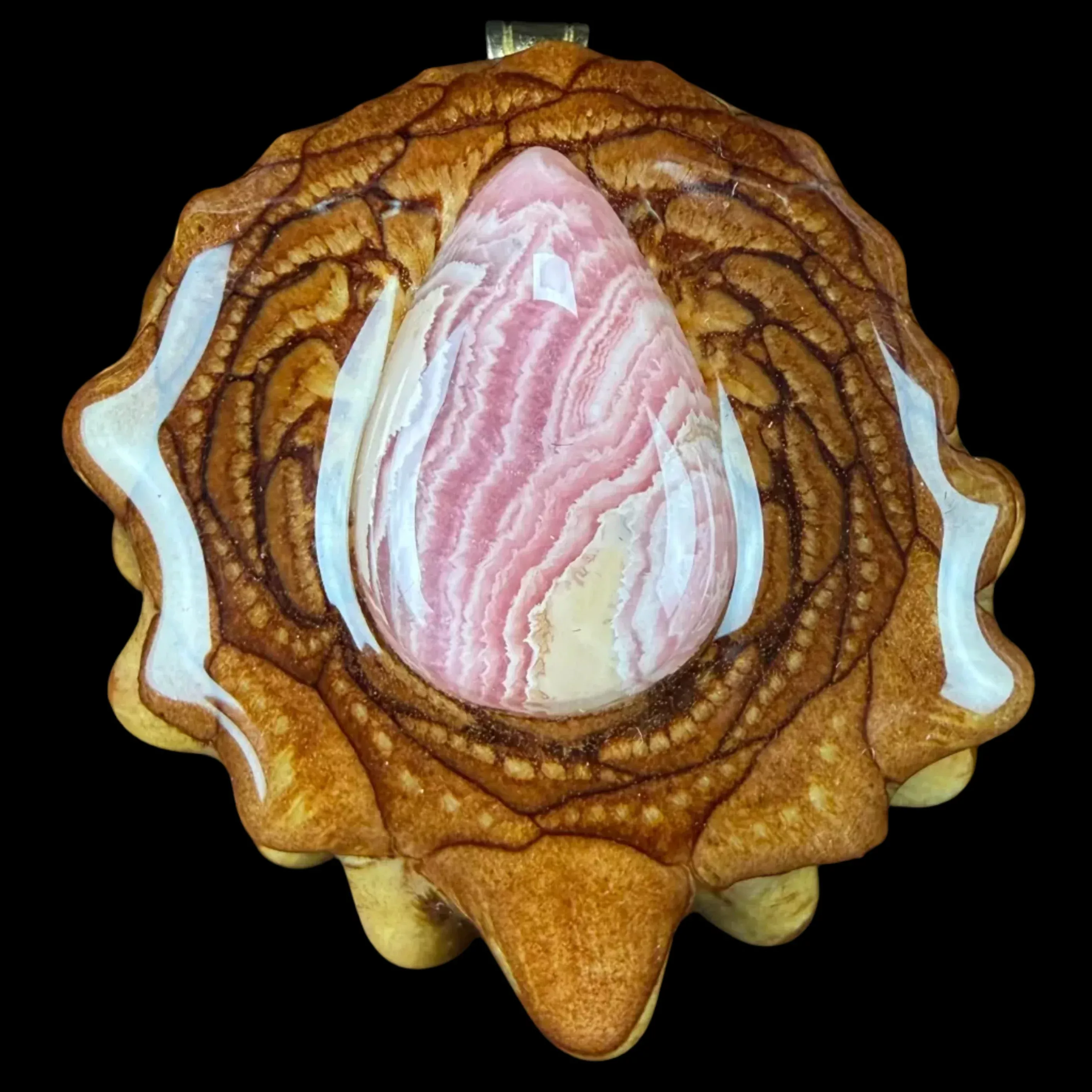 Rhodocrosite Pendant by Third Eye Pinecones