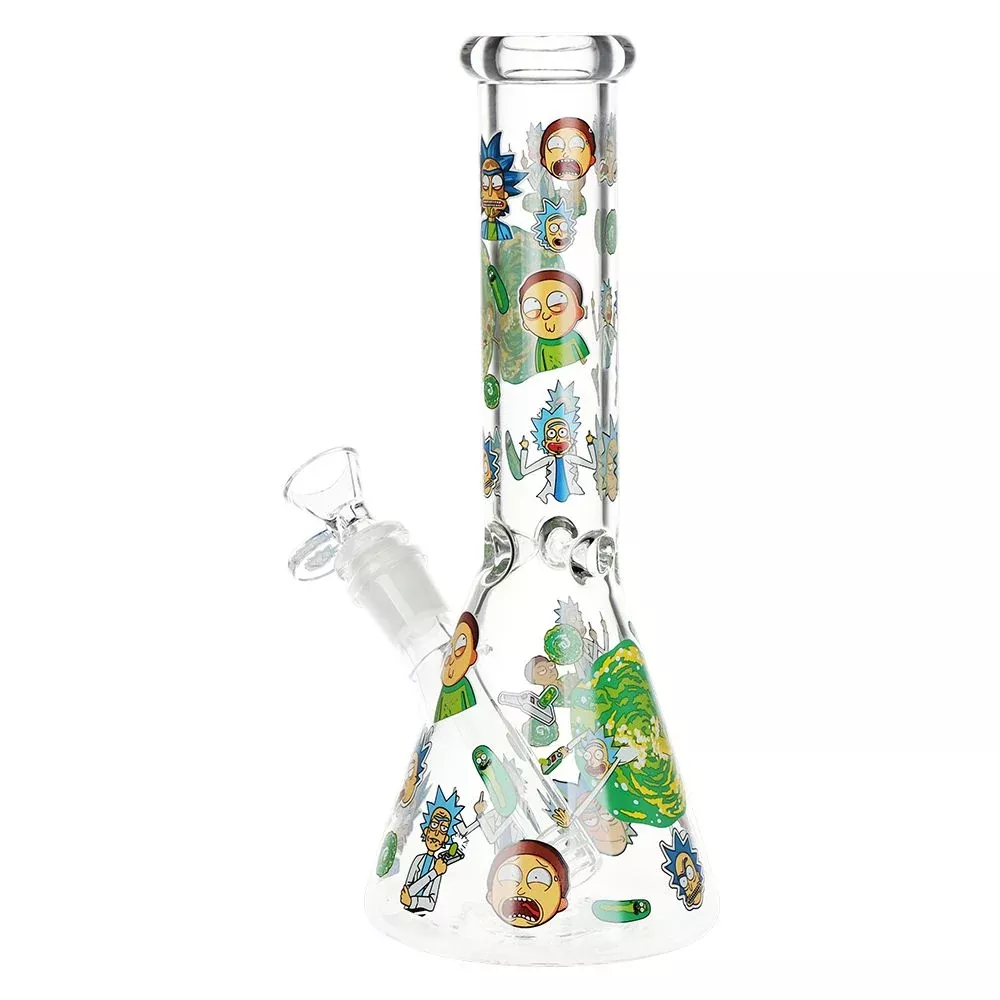 Rich & Shorty Portal Beaker Glass Water Pipe – 9.75" Bong with 14mm Bowl