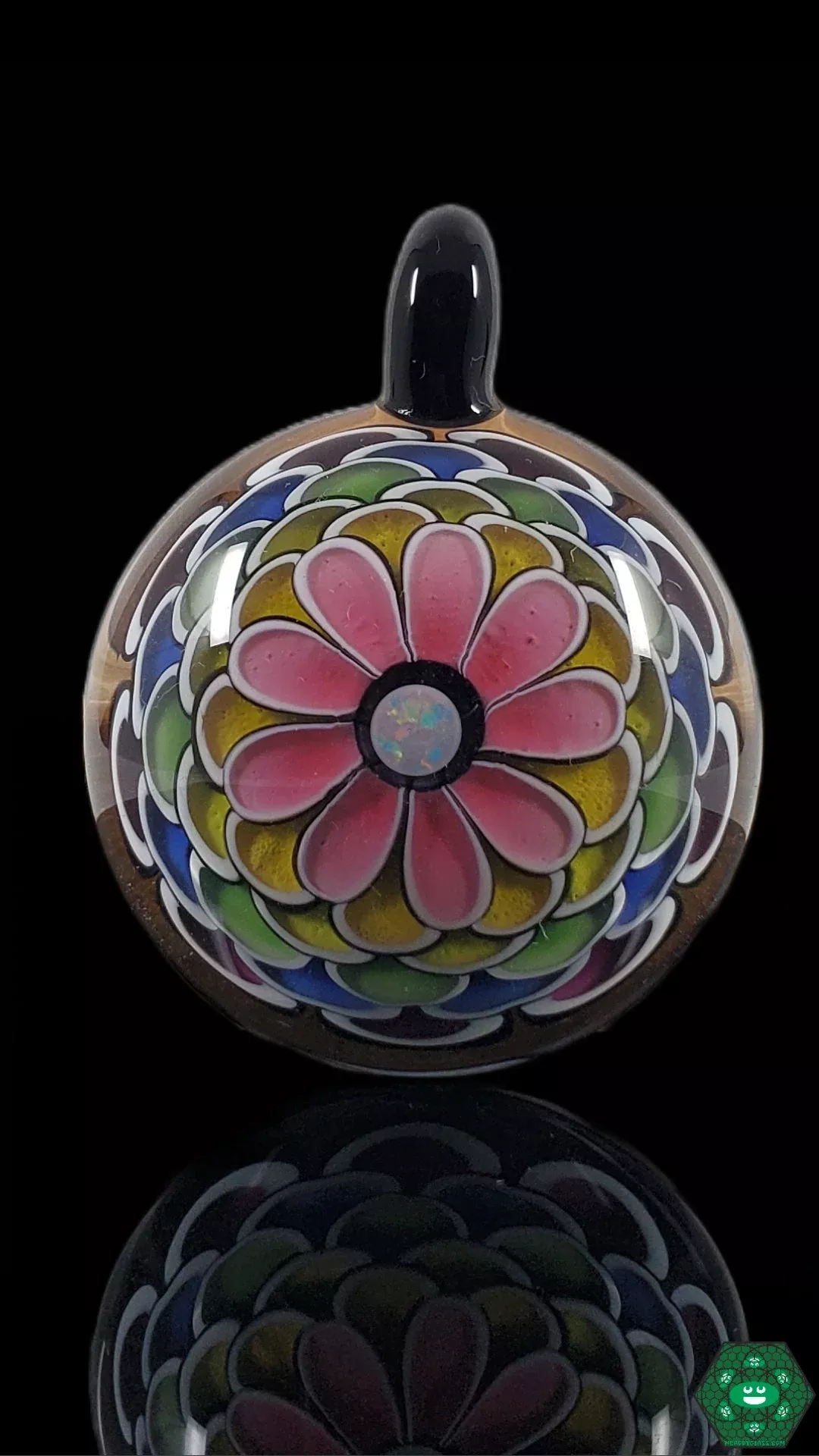 RL Dots - 6 Row Rainbow Pendant