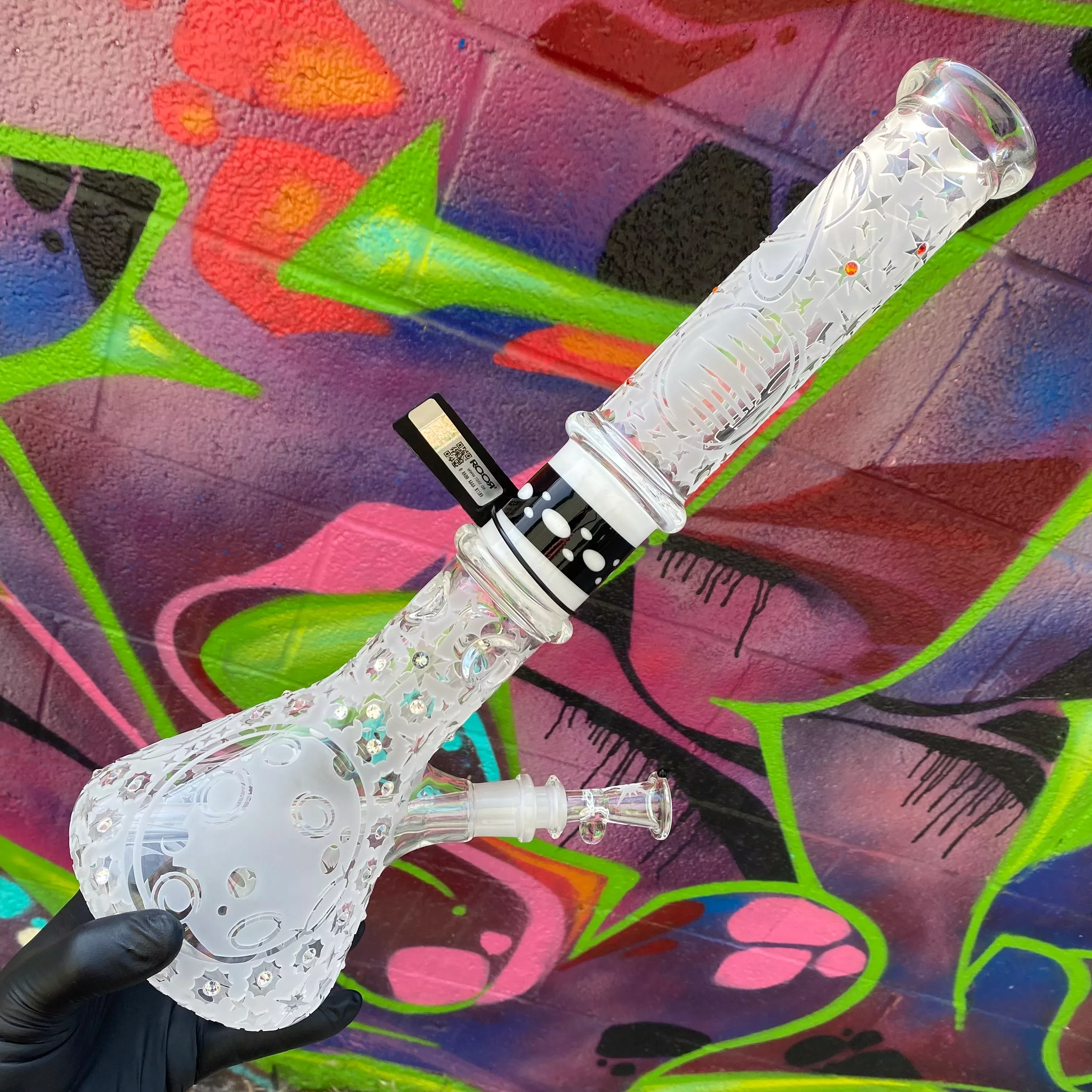Roor Custom 18" 50 x 5 Sandblasted Beaker by ROOR X Chase Adams
