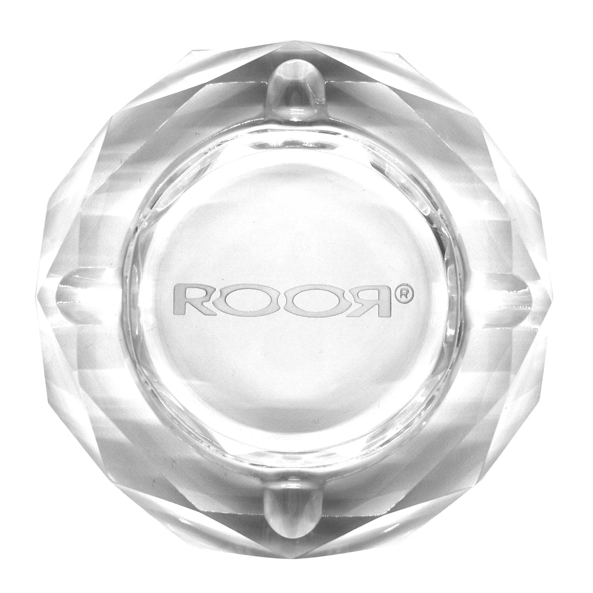 ROOR - Glass Crystal Cut Ashtray - Classic