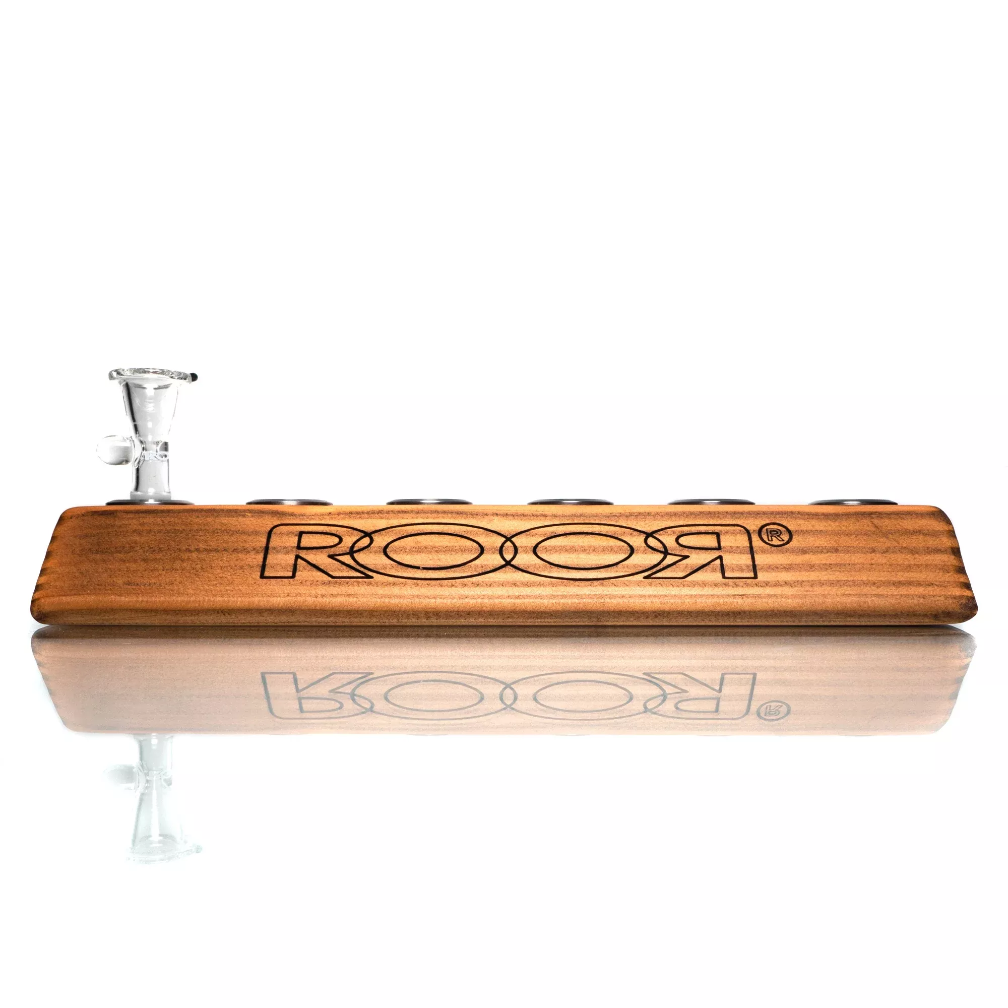 ROOR - Large 6 Hole Slide Holder - 14mm - Dark Wood