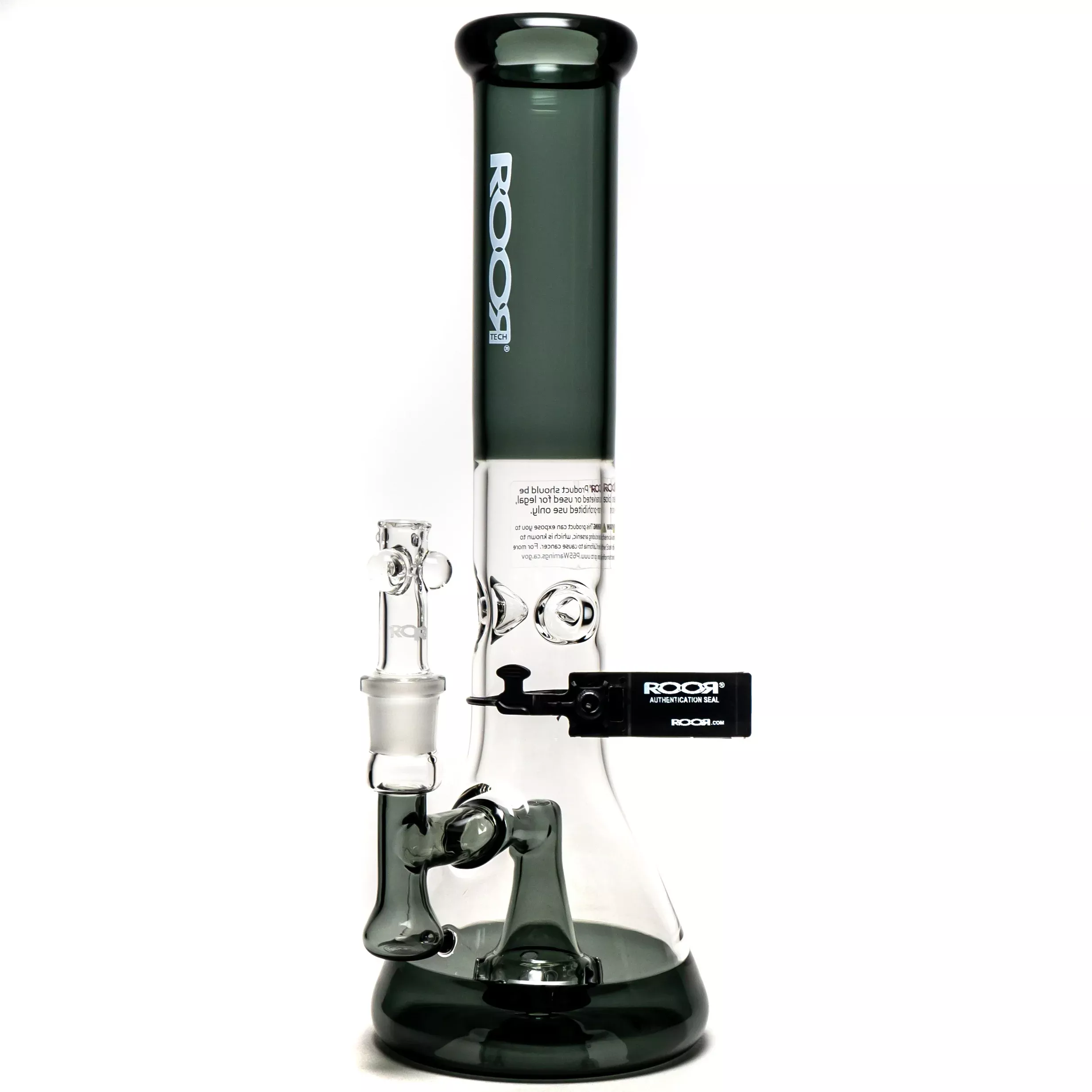 ROOR.US - 14” Fixed Beaker - 50x5 - Smoke - White Label