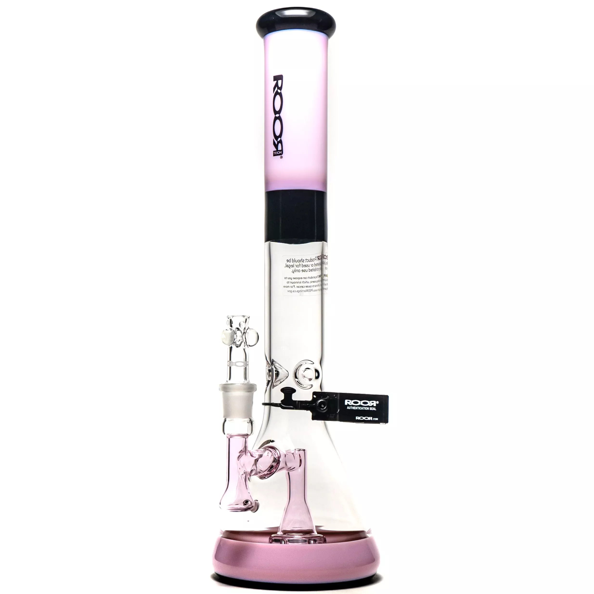 ROOR.US - 18” Fixed Beaker - 50x5 - Pink & Black - Black Label