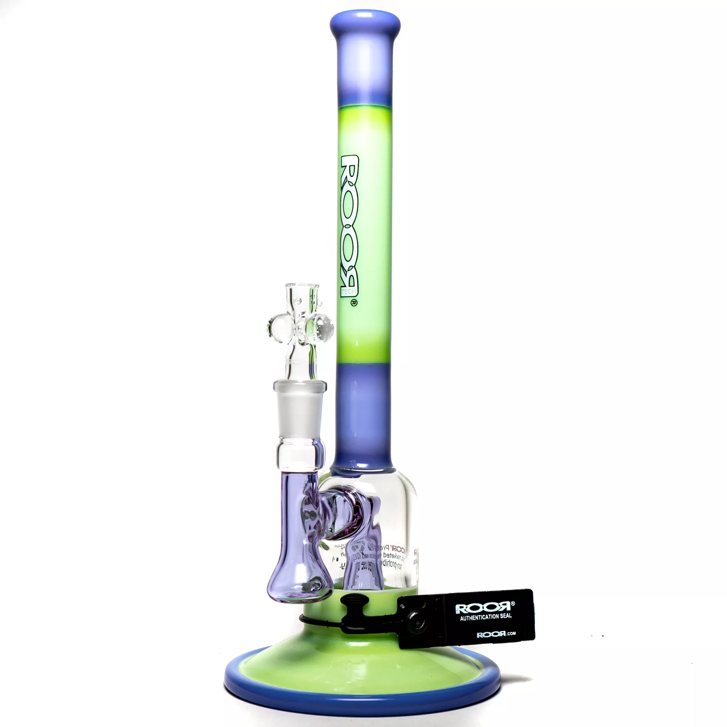 ROOR.US - Slugger Bubbler - Milky Purple & Green - White & Black Label