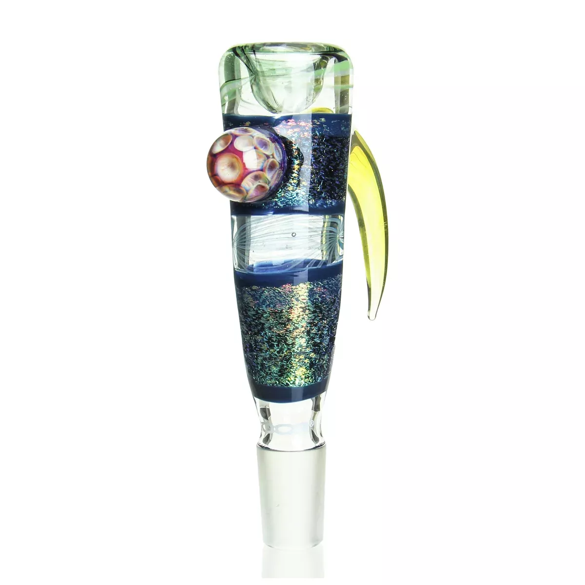 RooR x Artys Glass - 18mm Worked Dichro Slide - Fume