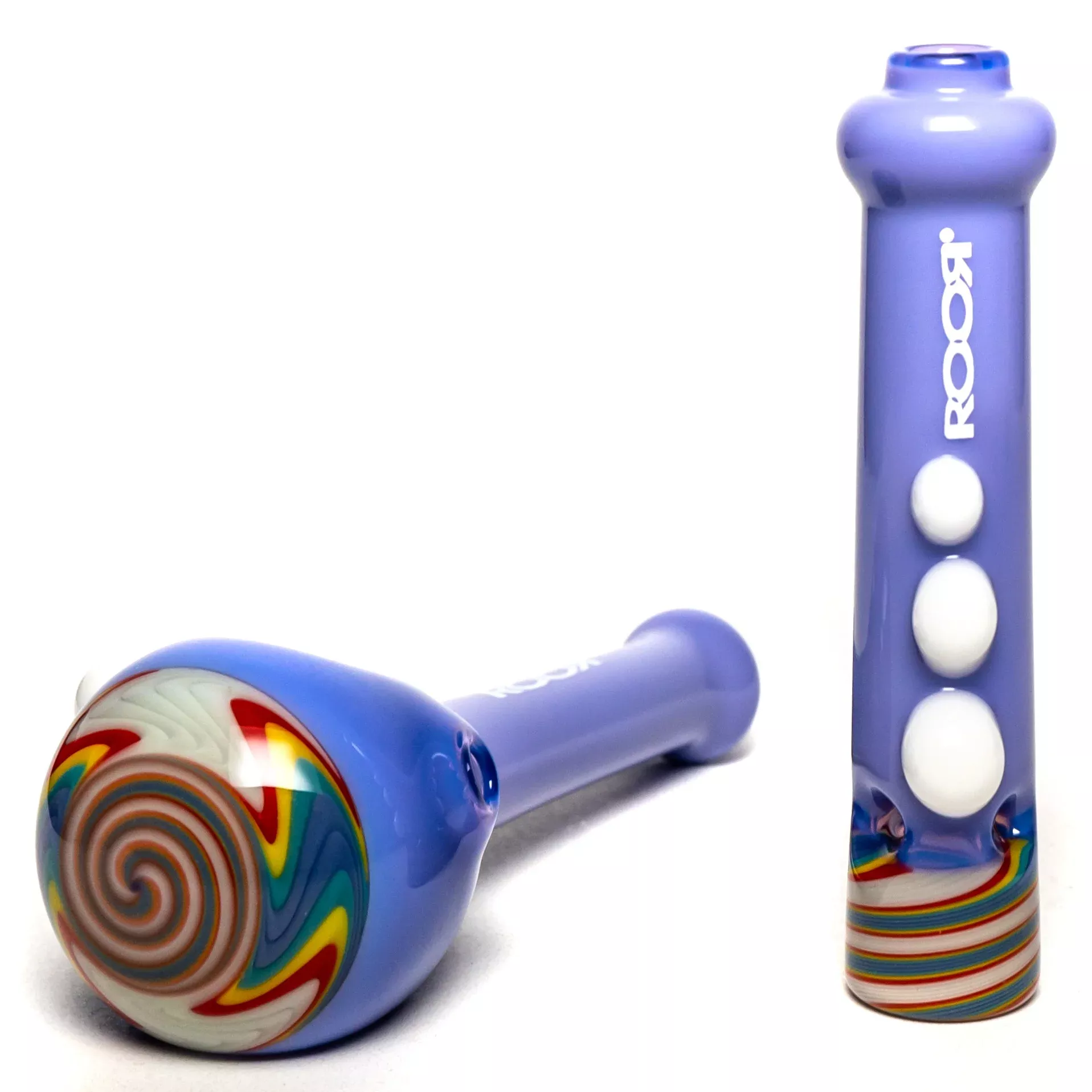 ROOR x Chase Adams - Worked Spoon & Chillum Set - Milky Purple w / White Label
