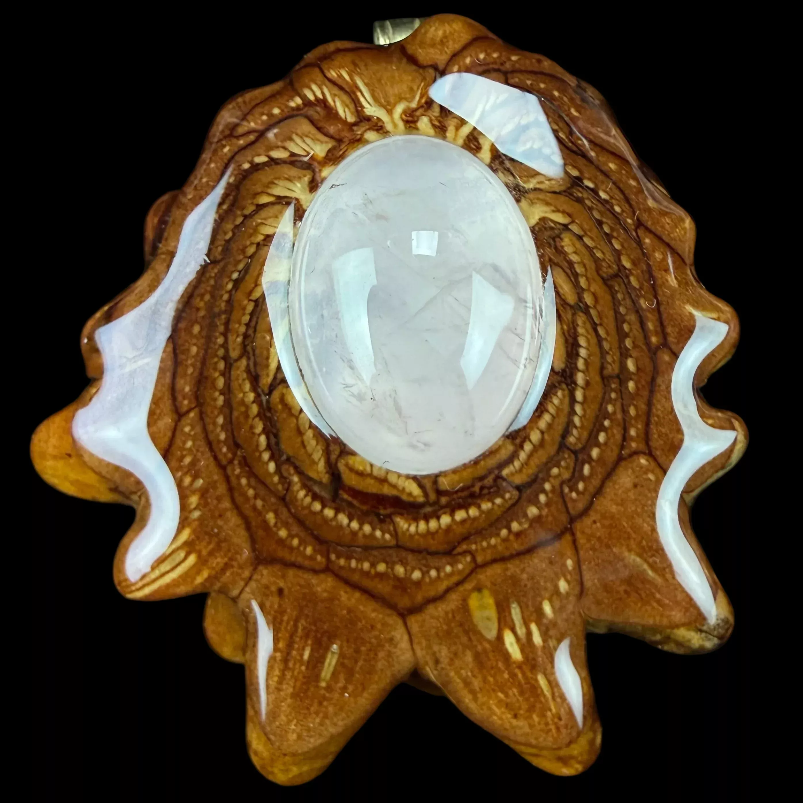 Rose Quartz Pendant by Third Eye Pinecones
