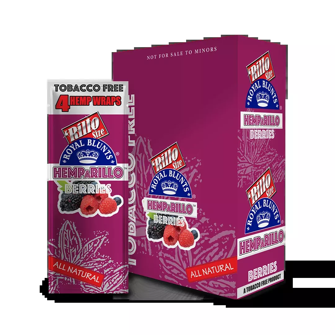 Royal Blunts Hemparillos – Premium Tobacco-Free Wraps 15ct / 4pk Display