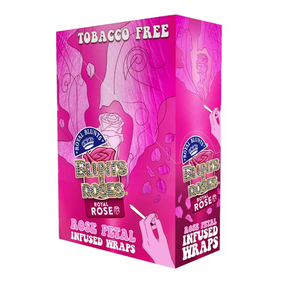 Royal Blunts N Roses Wraps – 25-Count Display Box