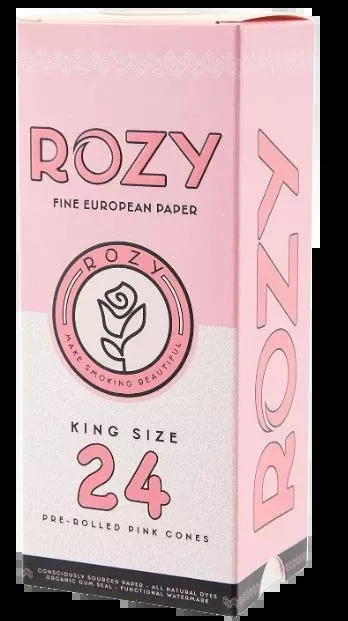 Rozy Pink Pre-Rolled Cones King Size - 24 Count Display