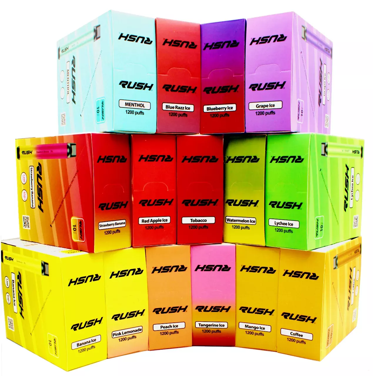 Rush Disposable Tobacco-Free Nicotine – 10ct Retail Display Box