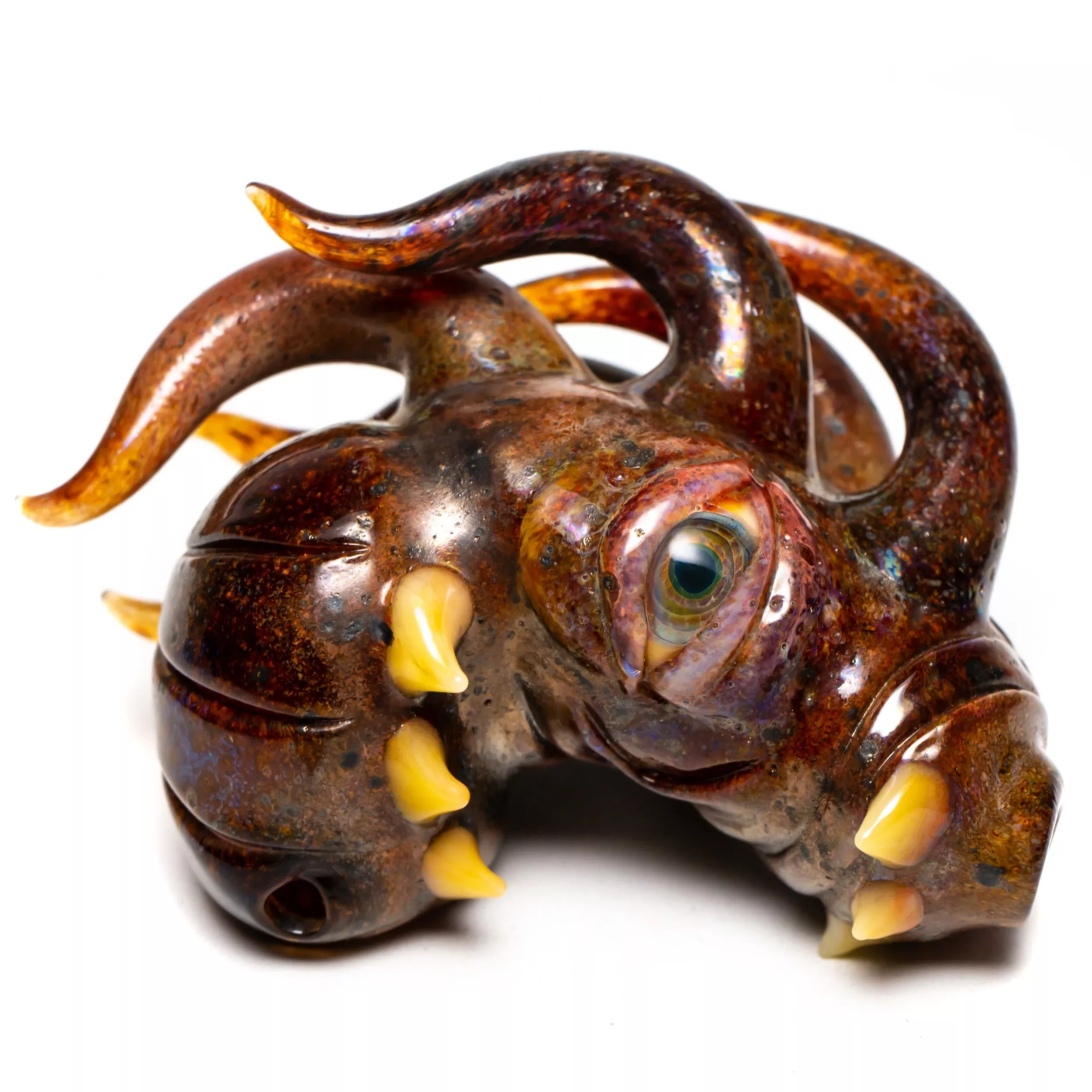 Salt Glass - Creature Dry Pipe - Striking Rust