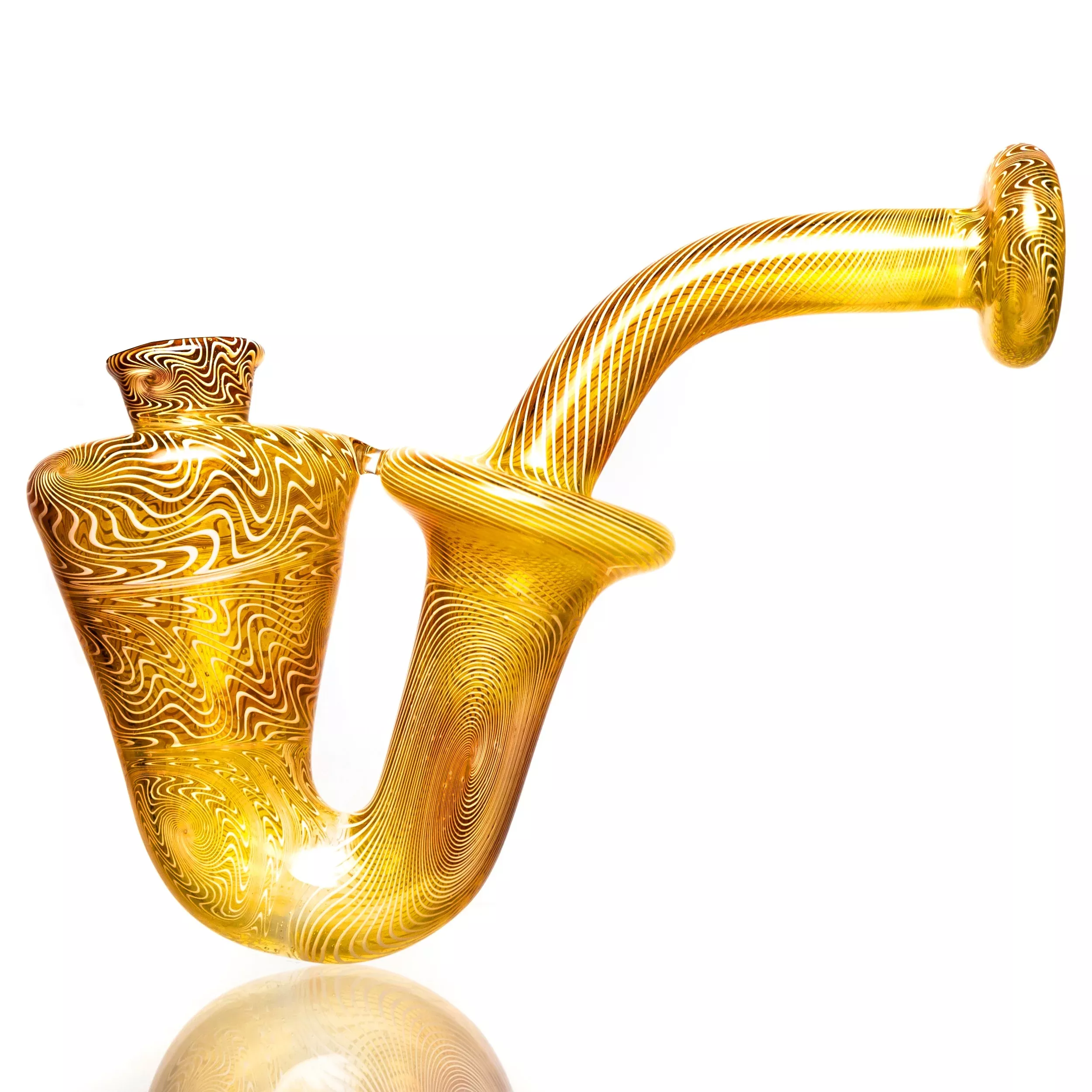 Santa Cruz Glass - Worked Drylock - 10mm - White Wag