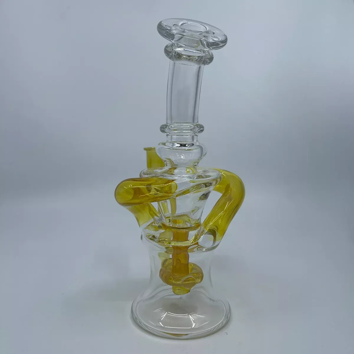 Scott Ratner Glass Donut Perc Incycler | NS Yellow Dab Rig with Superior Vapor Cooling