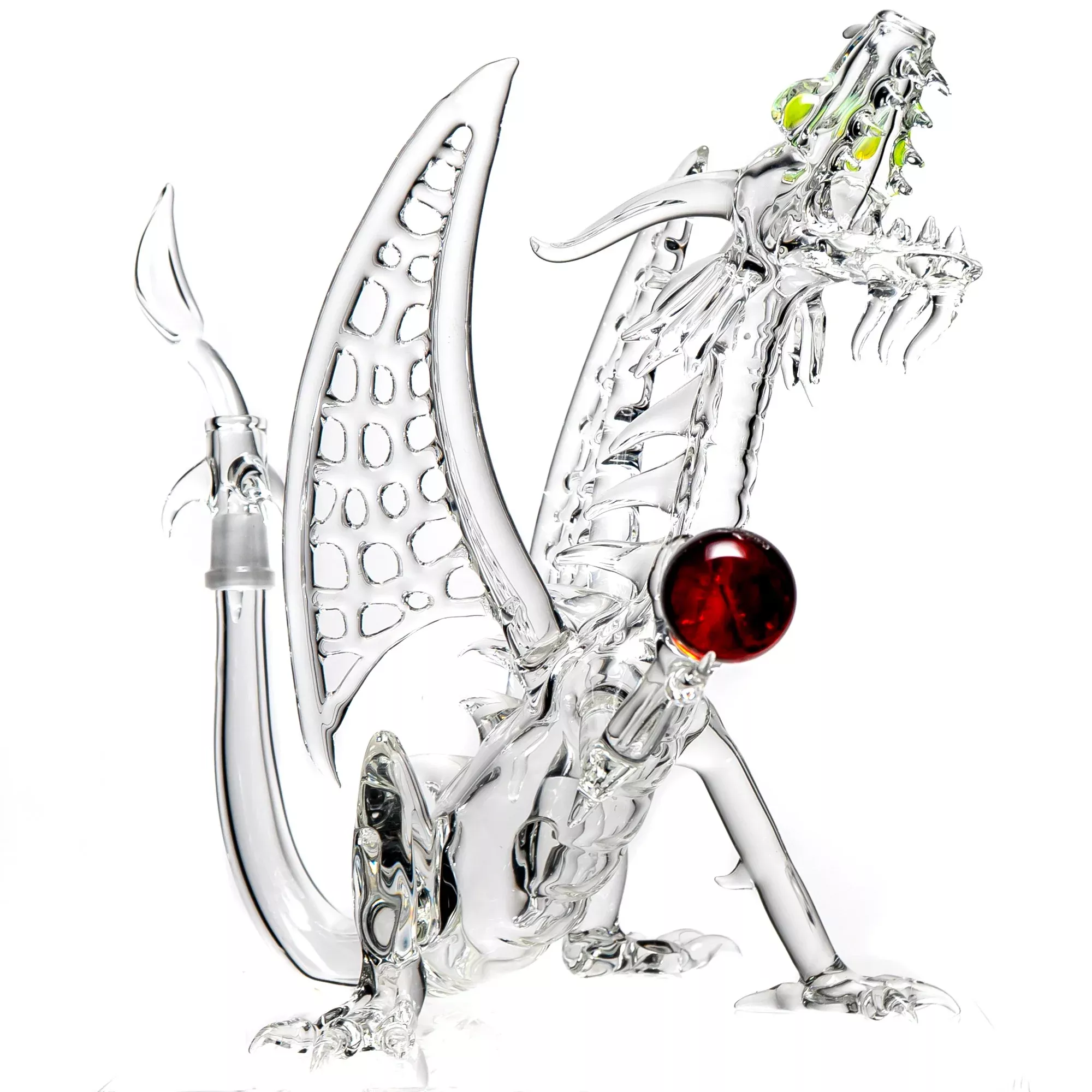 Scoz Glass - Dragon - Clear w / Slyme Eyes