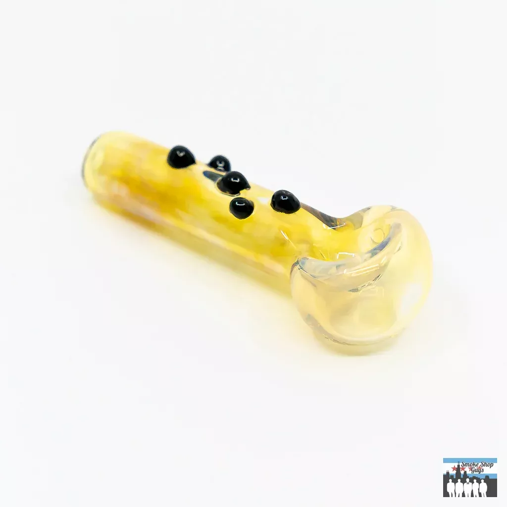 Sea of Glass Fumed Spoon Pipe – Handcrafted with Accented Dots