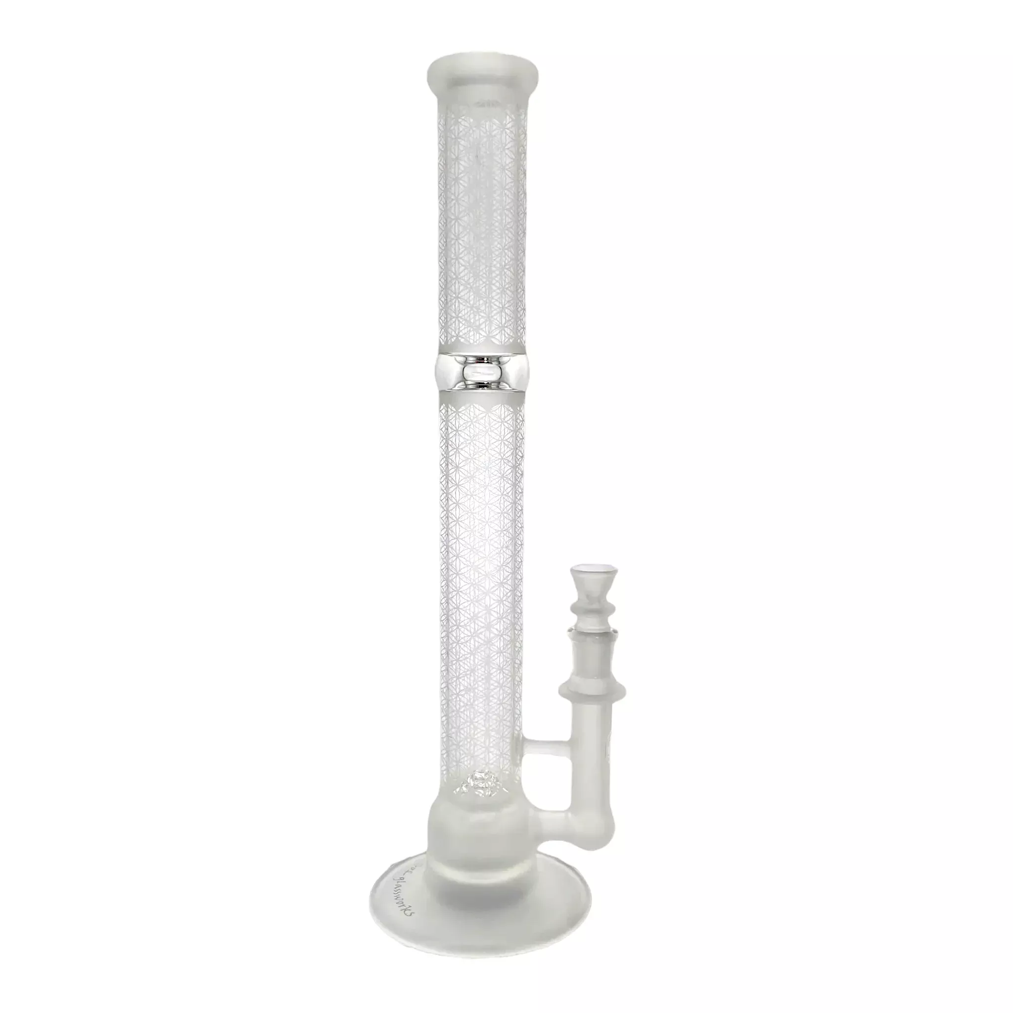 Seed Of Life Glassworks - SoL 45 Lace-Sphere Straight Tube Sacred-G Sandblasted