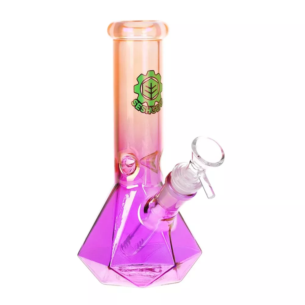 SeshGear Diamond Base Beaker Ombre Glass Bong