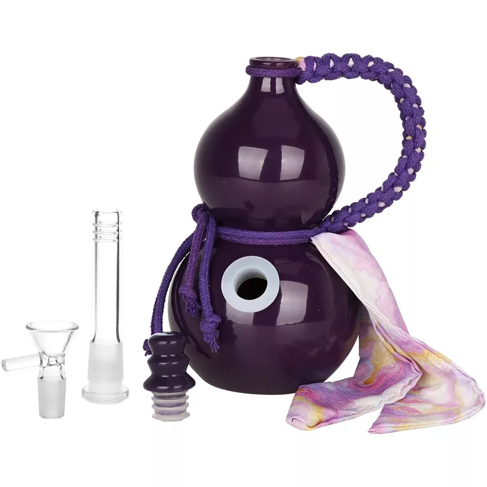 SeshGear Gourd Glass Water Pipe 14mm - Hulu Style