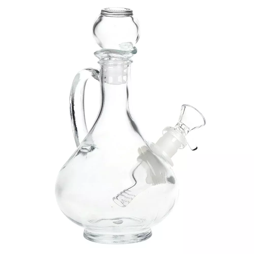SeshGear Rounded Vintage Glass Bong with 14mm Handle Slide