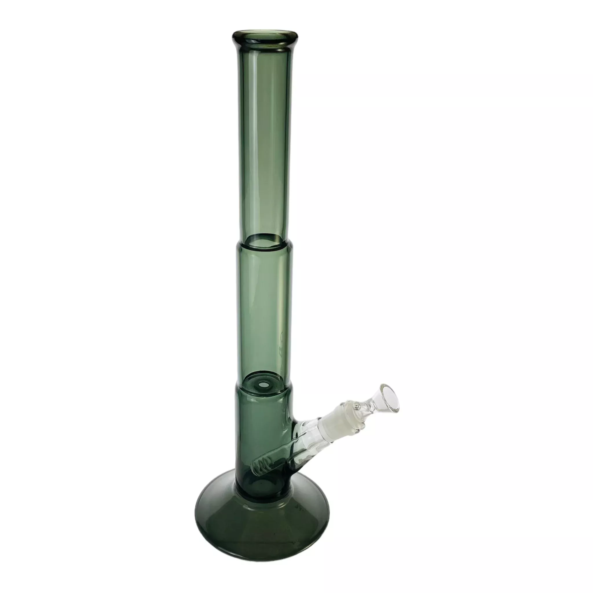 Shadow Black Three Stage Straight Bong 16 Inch