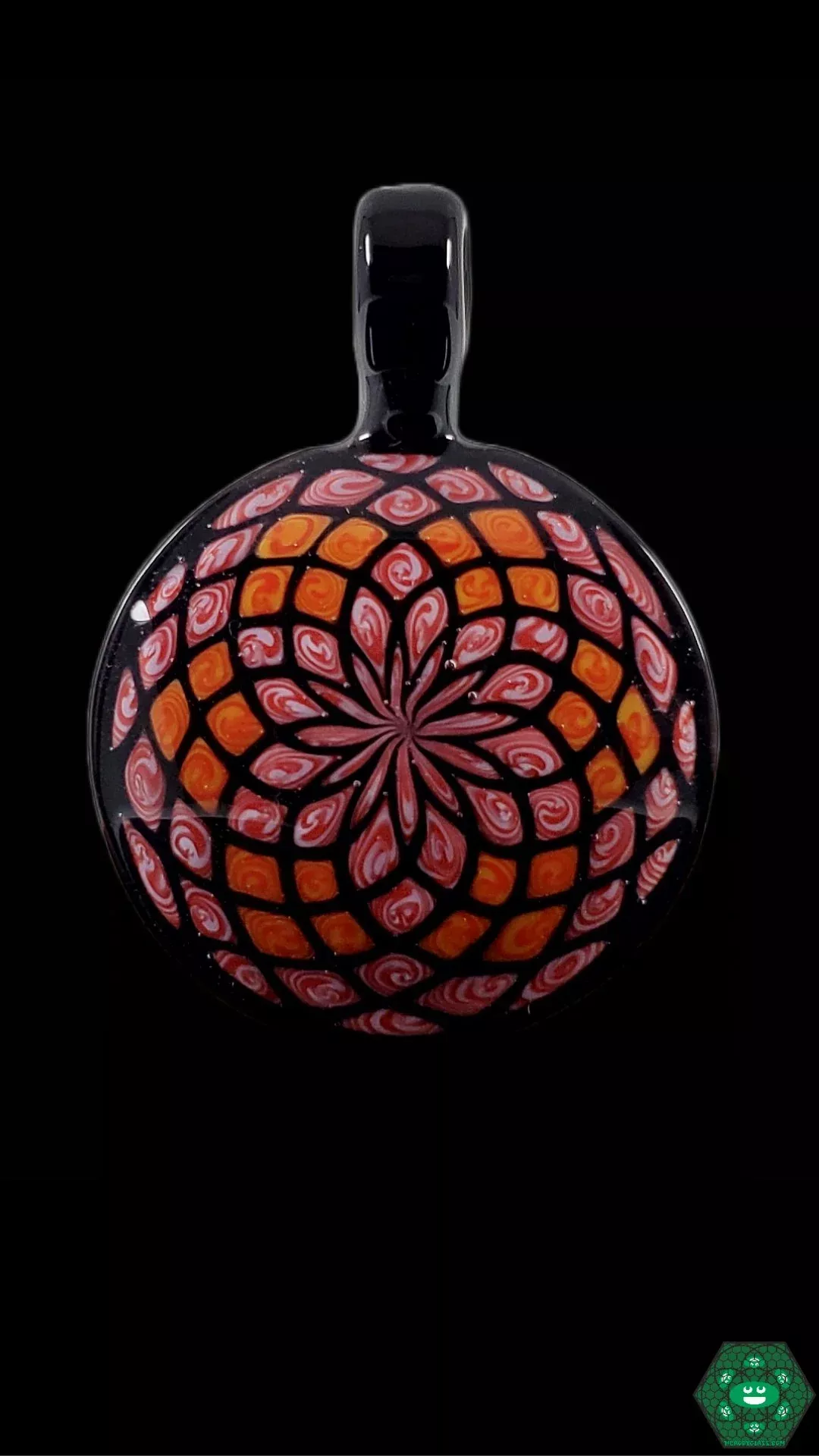 Shipley Glass Funky Filla Pendant - Black Art Glass