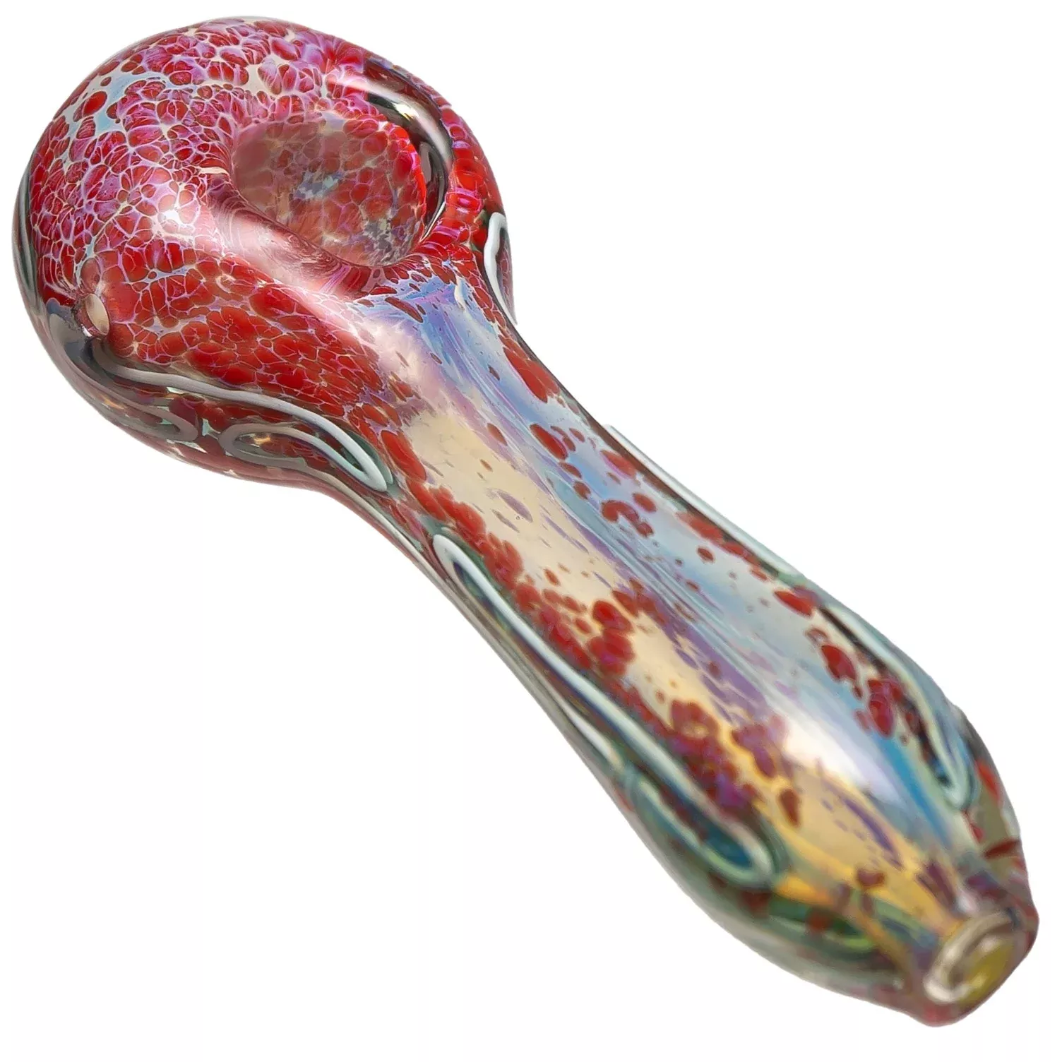 Shooters - Frit & Fume Spoon w / Stringers - Red