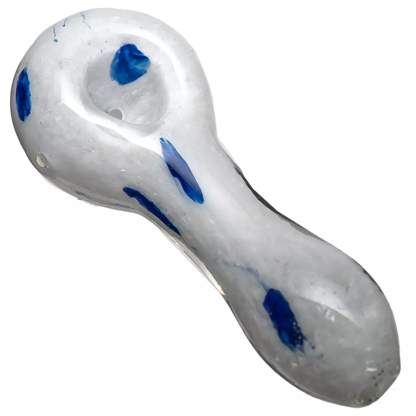 Shooters - Frit Spoon w / Dots - White & Blue