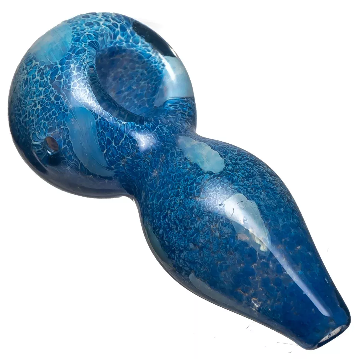 Shooters - Heavy Frit Spoon w / Dots - Light Blue