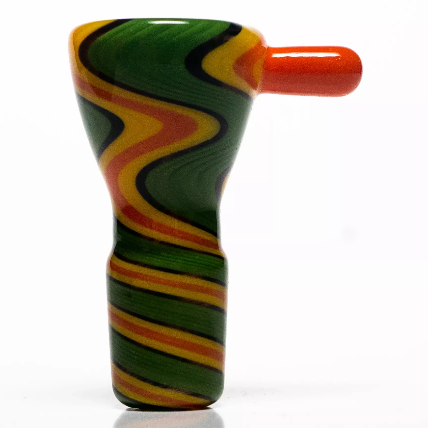 Shooters - Push Bowl Slide - 18mm - Yellow, Green, Black, & Orange Wig Wag