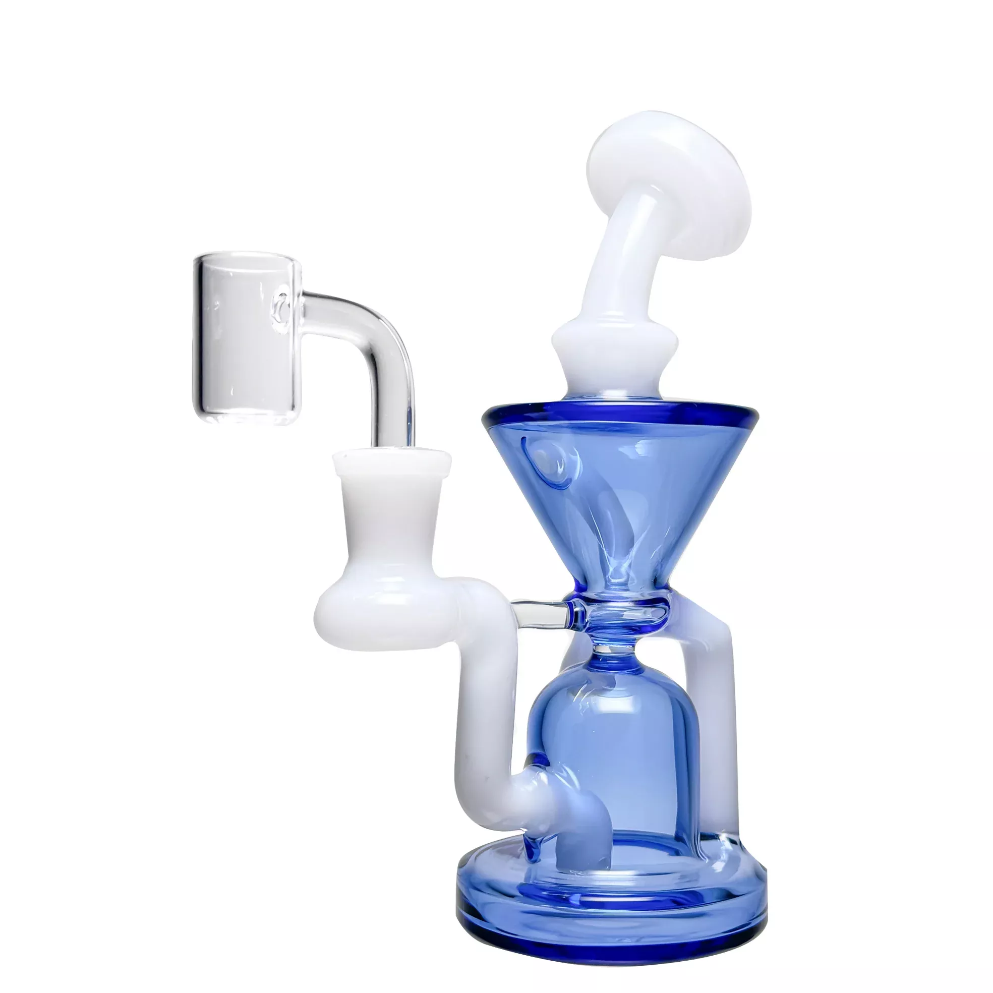 Shooters - Straight Drain Recycler - Blue & White