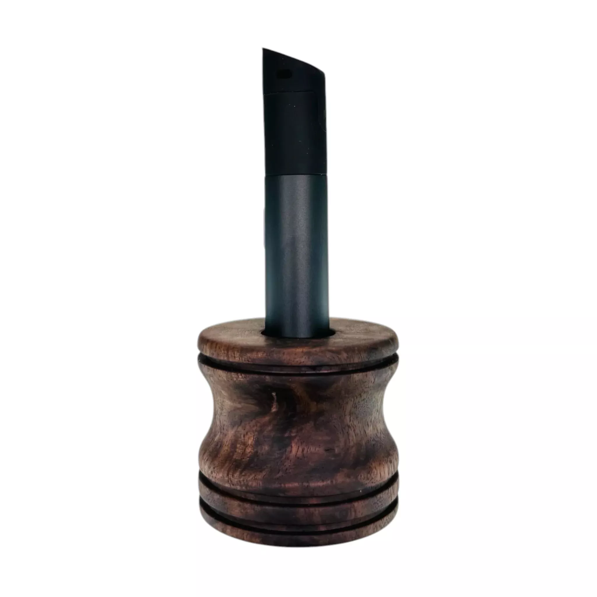 Short Black Walnut Burl Puffco Pivot Display Stand Holder